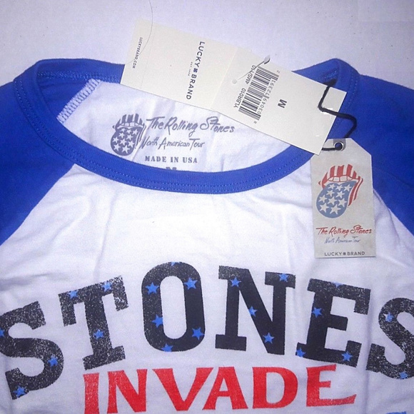 Lucky Brand Rolling Stones rock Official  l/s T-Shirt M Last made in USA NWT - Picture 3 of 3